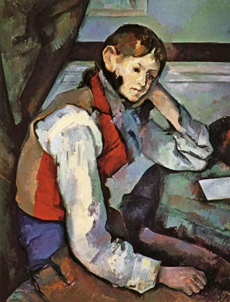 Paul Cezanne The Boy in the Red Waistcoat Spain oil painting art